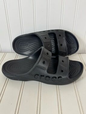 Crocs Sandal Unisex Women's W 7 M 5 Black Baya Slip‎ - On Casual